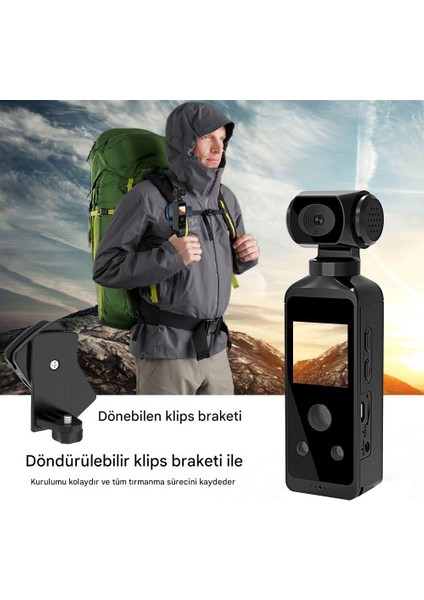 4K Ultra Hd Eylem Kamerası 270 Derece Dönebilir Vlog Spor Wifi Mini Su Geçirmez Kılıflı Kamera fırsatları