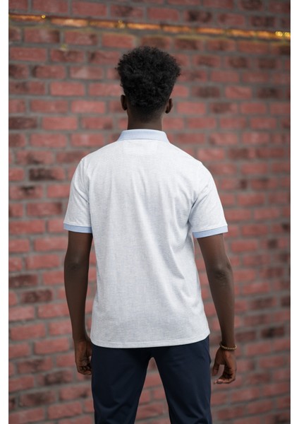 Regular Fit Likralı Çizgili Polo Yaka T-Shirt modelleri
