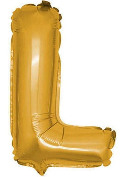 Altın Renkli Folyo Balon Harf L 40CM, Paket 1, Kalınlık 25CM