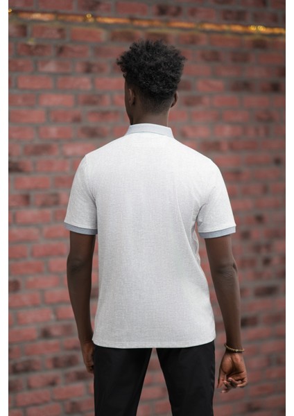 Regular Fit Likralı Çizgili Polo Yaka T-Shirt fırsatları