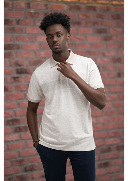 Regular Fit Likralı Çizgili Polo Yaka T-Shirt fiyatları