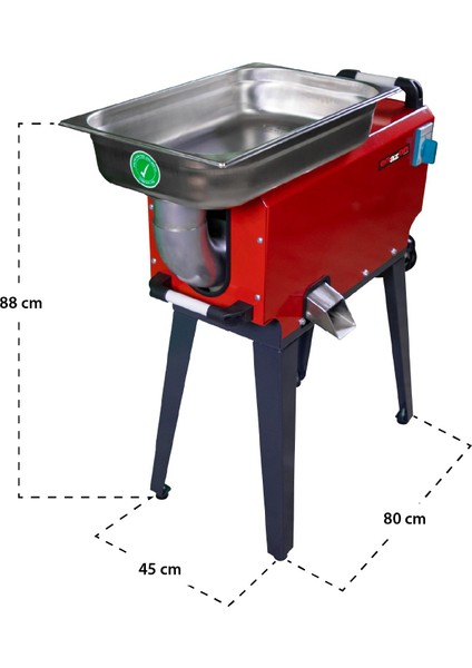 Üzüm Sıkma ve Salça Makinesi Sıkma Makinası 220V 2,2 Kw 3000 Devir 400 Kg/s modelleri