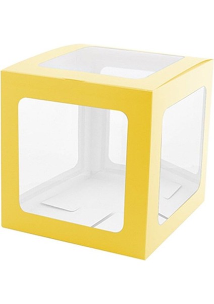 Şeffaf Balon Kutusu 25 Cm, Makaron Sarı, Kutulu Balon Seti, Renkli Dekorasyon Malzeme fırsatları