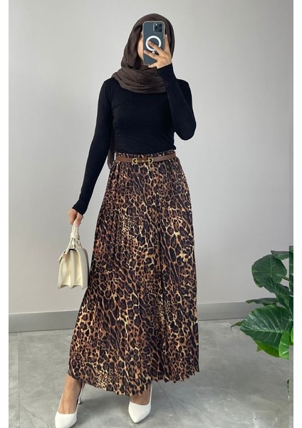 Leopar Desenli Piliseli Etek fiyatları