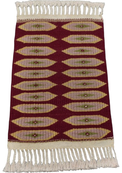 El Dokuma Benzersiz Yüncü Yörük Yün Kilimi 0149 - Yeni - Çok Renkli