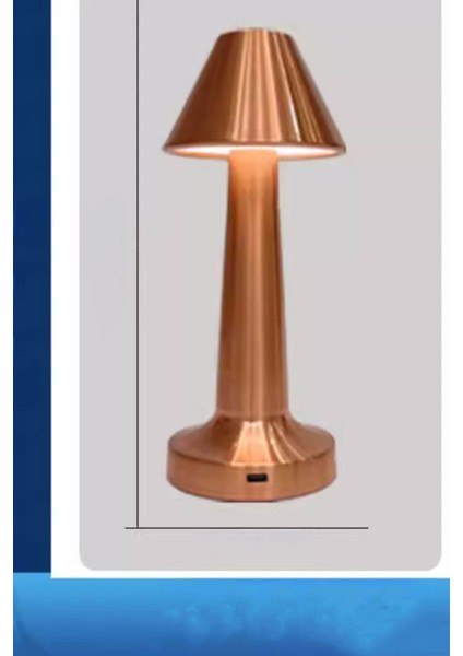 Şapkalı Mantar Model Rosegold Bakır Renk Dokunmatik Şarjlı Masa Lambası fiyatları