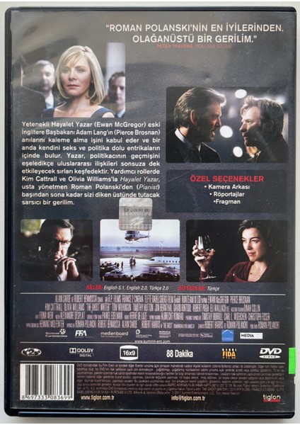 Hayalet Yazar DVD (Orijinal Dönem Baskı Dvd) fiyatları