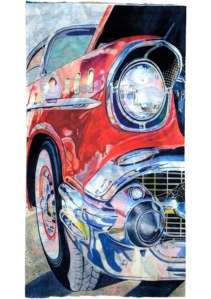 Çok Renkli Klasik Araba Temalı Boyunluk Bandana NO:151