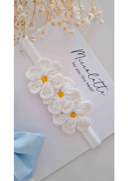 Yenidoğan ve Bebek Papatya El Örgüsü 2li Bandana Seti (0-1 Yaşa Kadar Uygundur) fırsatları