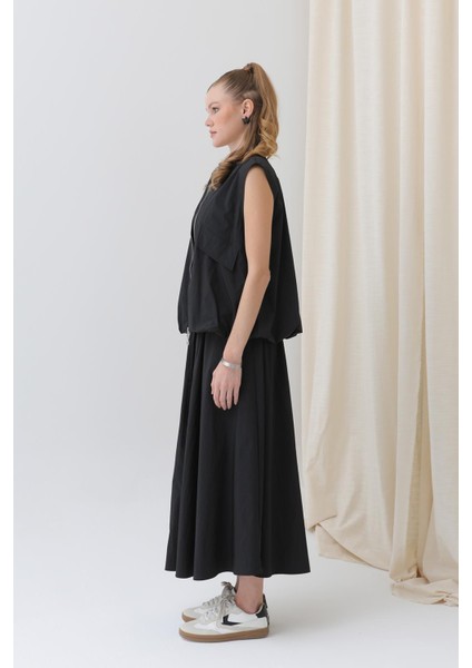 Kadın Oversize Fermuarlı Yelek - 32128YLK indirimleri
