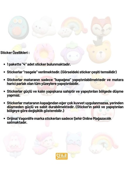 3D Matara Sticker Seti, Mor Renkli, 4'lü, Şık ve Yenilikçi Tasarım