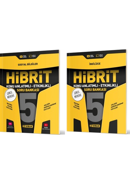 2025 5. Sınıf Ingilizce + Sosyal Bilgiler Hibrit - Konu Seti 2 Kitap