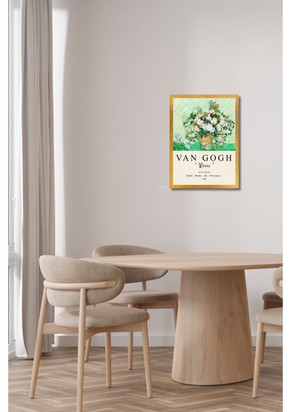 Van Gogh ''roses'' | Çerçeveli Mdf Tablo | fiyatları