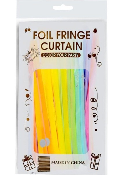 Metalize Makaron Kapı ve Duvar Fon Arka Perde 1X2M, Kahverengi