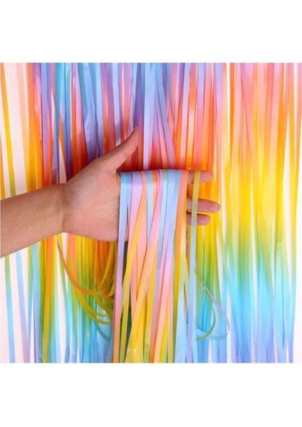 Metalize Makaron Kapı ve Duvar Fon Arka Perde 1X2M, Kahverengi fiyatları