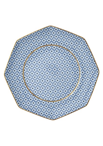 Regency Damask Mavi Tekli Ekmek Tabağı 17CM