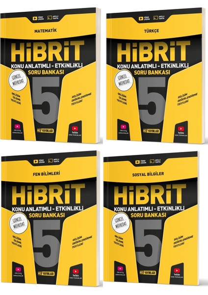 2025 5. Sınıf Matematik Türkçe Fen Sosyal Hibrit - Konu Seti 4 Kitap
