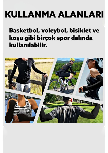 Nefes Alabilir, Çok Amaçlı Siyah Spor Kolluk, Bisiklet, Koşu ve Sürüş Için Ideal