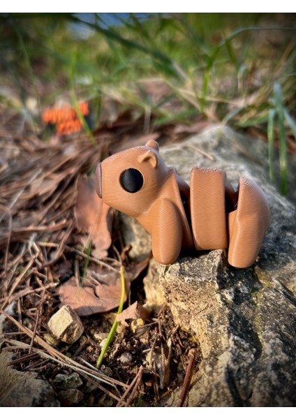 Kapibara Oyuncak -Tropikal Nehirlerinin Gızemli Dostu.🦫🐹 3D Hareketli Organik Model - Orta Boy indirimleri