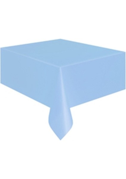 120X180 cm Mavi Plastik Masa Örtüsü, Şık ve Dayanıklı, Ev ve Davetler Için.