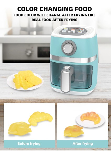 Sesli Işıklı Fritöz Mutfak Air Fryer Oyuncak