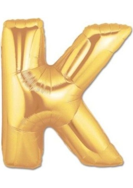 Altın Sarısı Folyo Harf Balon 1 Metre, Şık ve Parlak Doğum Günü Süsü