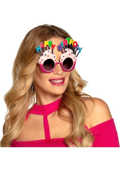 Renkli Parti Gözlüğü Fuşya 17X11 Cm, Eğlenceli ve Neşeli Anlar Için Ideal