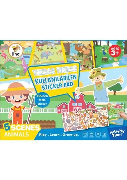Tekrar Kullanılabilen Sticker Pad Hayvanlar (LS-600) Gko