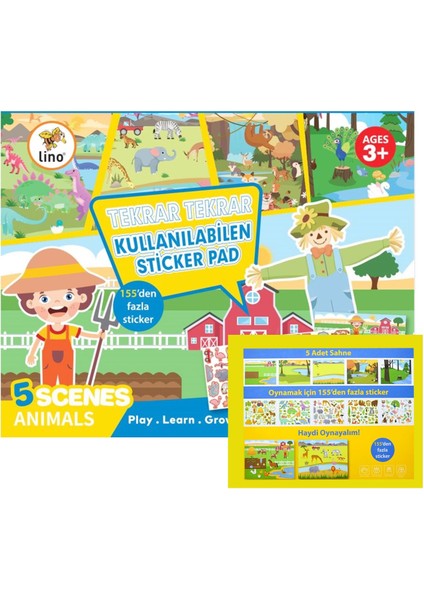 Tekrar Kullanılabilen Sticker Pad Hayvanlar (LS-600) Gko modelleri