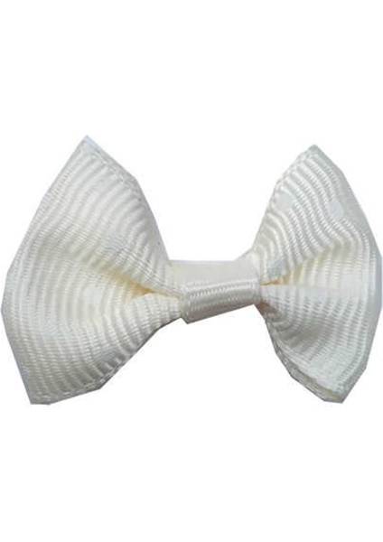 Beyaz Fiyonk Papyon Puanlı 3.5x2.5 Cm, 100 Adet Set