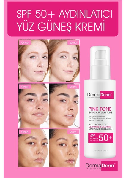 3 Adet +50 SPF Ton Eşitleyici Yüz Bakım Ve Güneş Kremi 100 gr X 3 fırsatları
