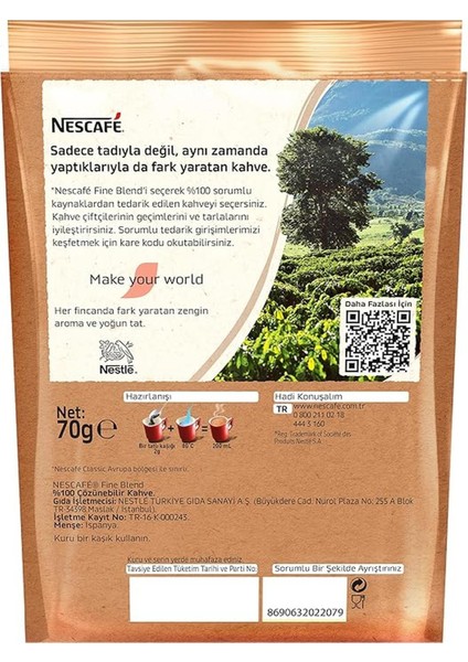 Nescafe Fine Blend 70x12 Adet modelleri
