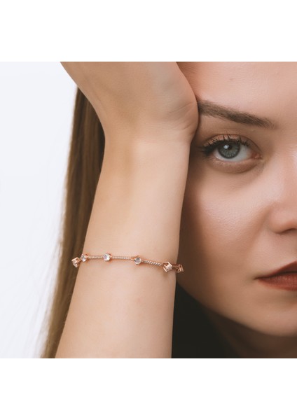 Işıltılı Rose Altın Kaplama Bileklik fiyatları
