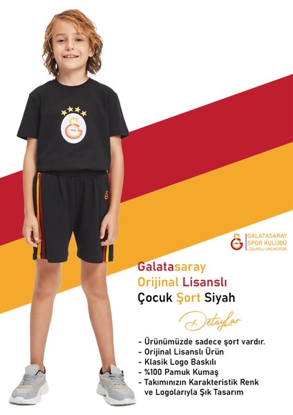 Orijinal Lisanslı Çocuk Şort Siyah modelleri