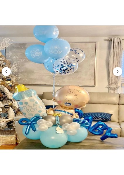 Baby Shower Hastane Oda Süsleme Baby Shower Erkek Balon Seti Süsü