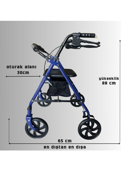 Alüminyum Rollatör Yüksek Kalite Yürümeye Yardımcı Oturaklı Çantalı Tekerlekli Rollatör fırsatları