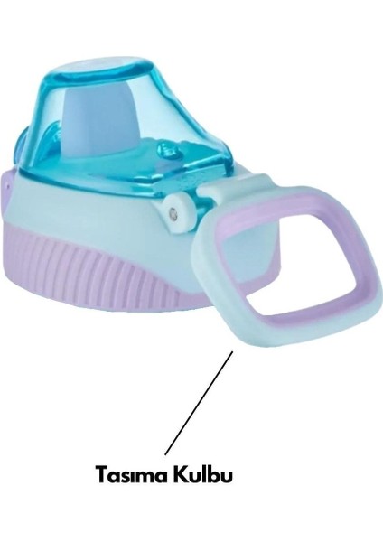 500ML Çocuklar Için Tritan Su Matara, Pipetli, Kilitli, Mavi Renk modelleri