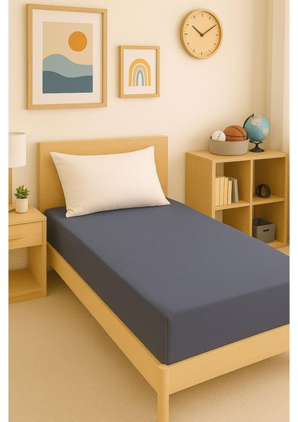 3 Adet Düz Pamuklu Tek Kişilik 120 x 200 x 30 cm Lastikli Penye Çarşaf fırsatları