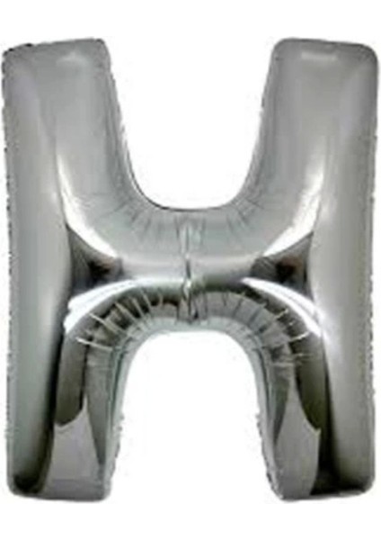 Gümüş Rengi Folyo Balon 1 Metre, Şık ve Parlak Doğum Günü Süsü
