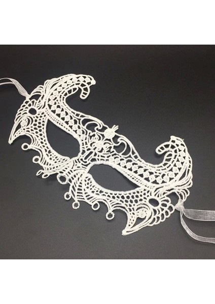 Beyaz Dantel Kapatıcı Balo Maskesi, Şık ve Zarif Tasarım ile Rahat Kullanım Sağlar fiyatları