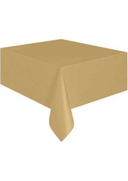 Altın Renkli Tek Kullanımlık Masa Örtüsü, 120X180 Cm, Şık ve Kullanışlı.