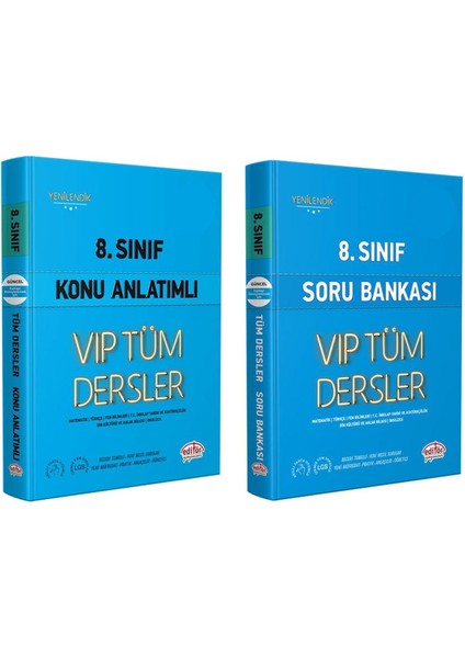 Editör 8. Sınıf Tüm Dersler Mavi Konu Anlatımlı ve Soru Bankası 2 Li Set fiyatları