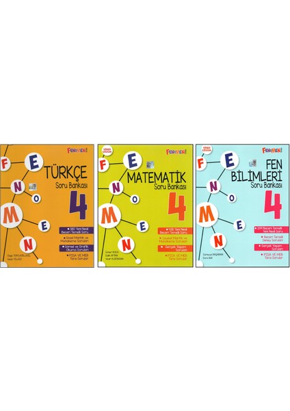 Fenomen 4. Sınıf Türkçe+Matematik+ Fen Bilimleri (3 Kitap)