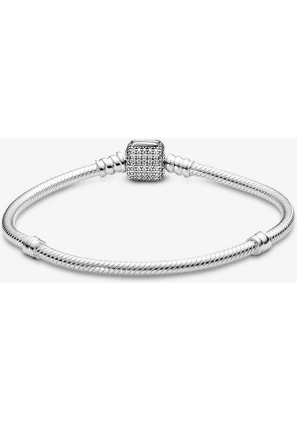 Silindir Klipsli Gümüş Bileklik Charm Taşıyıcı fırsatları