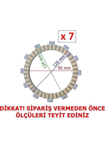 Cf Moto Nk 250 Debriyaj Balata Seti 7li fiyatları