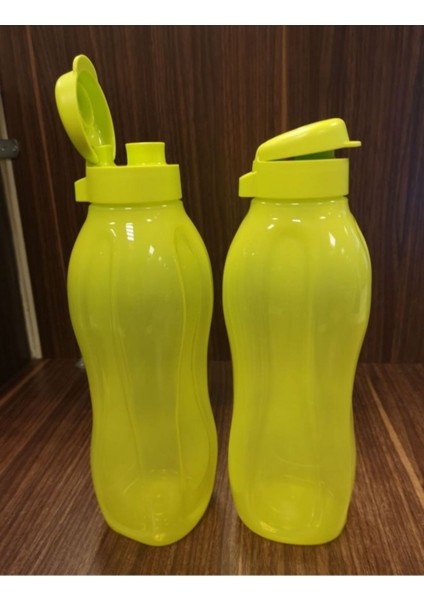 Iki Adet 1.5 Litrelik Sarı Suluk Seti, Hafif ve Şık Tasarım, Pratik Kullanım.