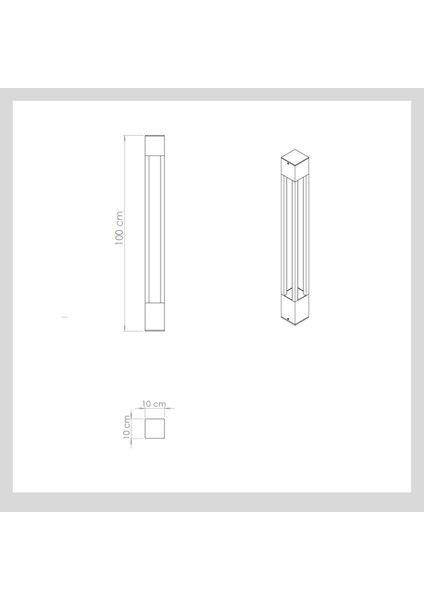 Mavora 100 cm Yürüyüş Yolu Bahçe Aydınlatması | Modern Bollard Aydınlatma | Antrasit fiyatları