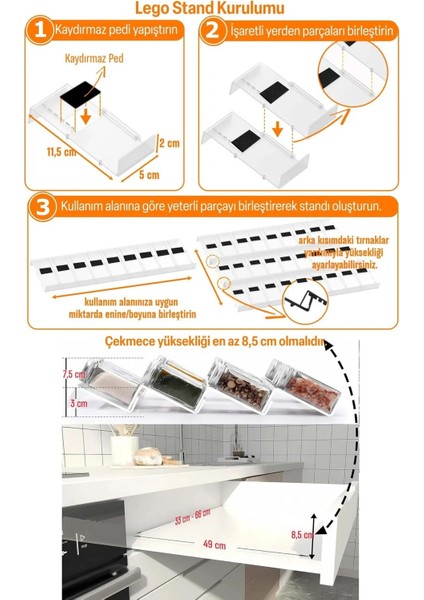 12'li Şeffaf Kristal Plexi Standlı Cam Baharatlık Seti Kapaklı Etiketli Baharatlık Takım MH03SLVR12