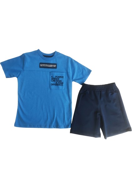 Cebi Baskılı Erkek Çocuk Tişört ve Şort 2 Li