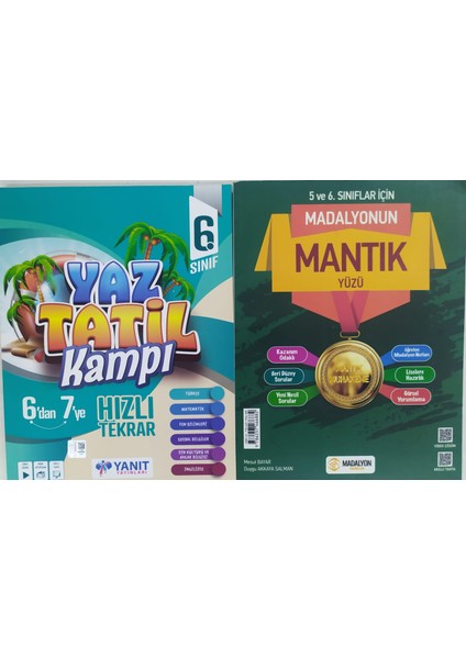 Yanıt Yayınları 6. Sınıf Yaz Tatil Kitabı+Madalyon 5 ve 6. Sınıflar Için Madalyonun Paragraf ve Mantık Yüzü Tek Kitap+ fiyatları